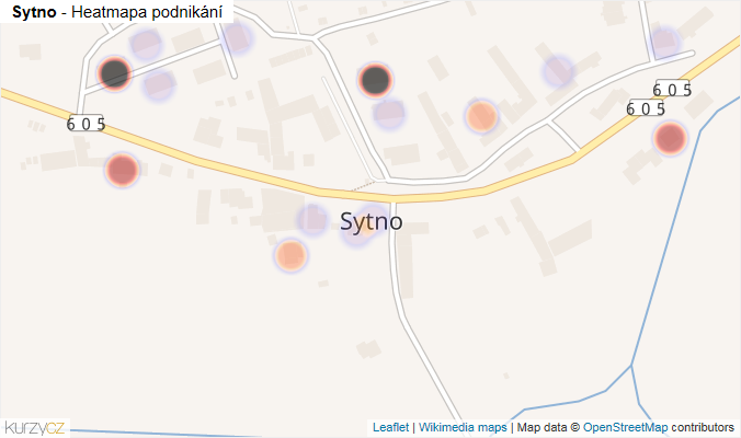 Mapa Sytno - Firmy v části obce.