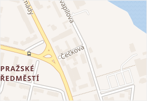 Čečkova v obci Tábor - mapa ulice