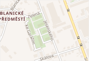 Jesenského v obci Tábor - mapa ulice