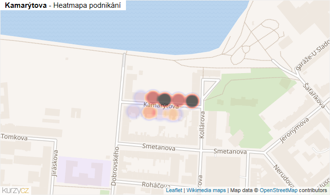 Mapa Kamarýtova - Firmy v ulici.