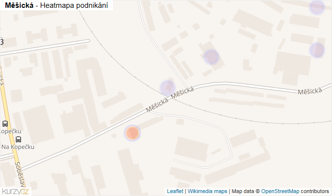 Mapa Měšická - Firmy v ulici.