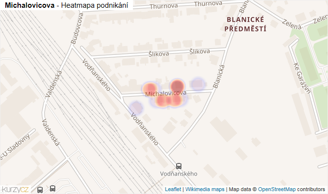 Mapa Michalovicova - Firmy v ulici.