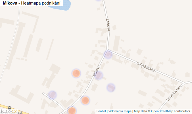 Mapa Míkova - Firmy v ulici.