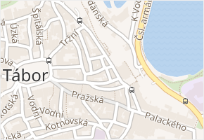 Prokopova v obci Tábor - mapa ulice