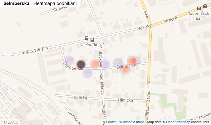 Mapa Šelmberská - Firmy v ulici.