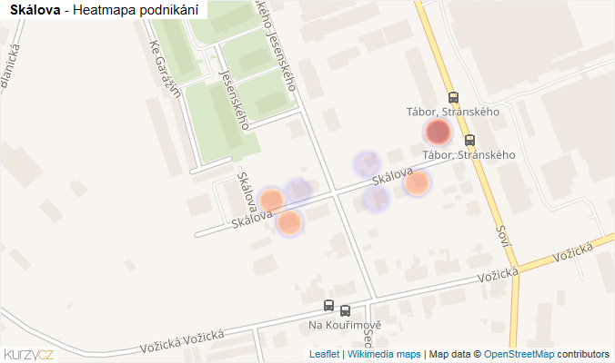 Mapa Skálova - Firmy v ulici.