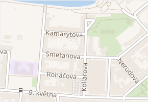 Smetanova v obci Tábor - mapa ulice