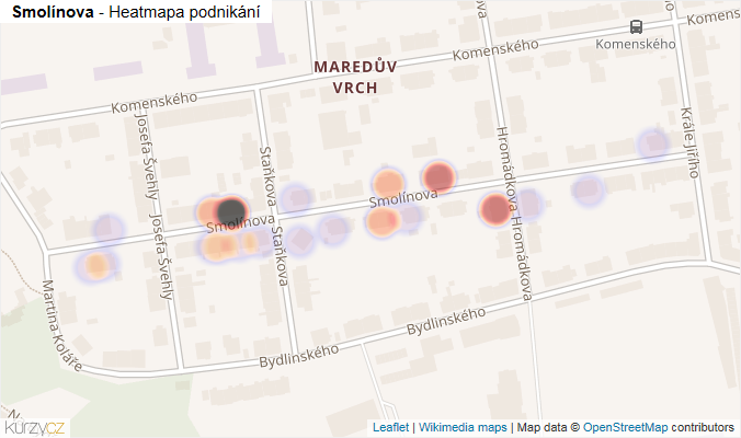 Mapa Smolínova - Firmy v ulici.