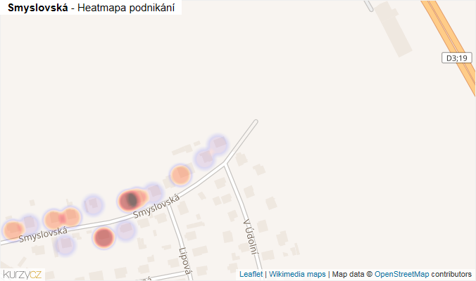 Mapa Smyslovská - Firmy v ulici.