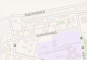 Sokolovská v obci Tábor - mapa ulice