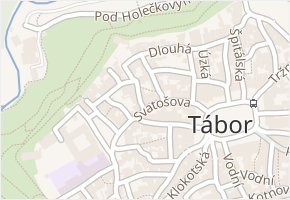 Svatošova v obci Tábor - mapa ulice