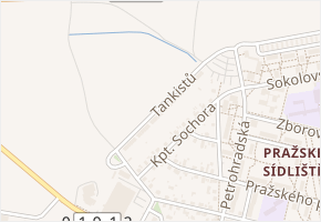 Tankistů v obci Tábor - mapa ulice