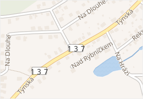 Týnská v obci Tábor - mapa ulice