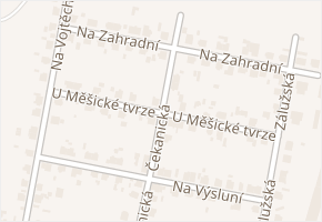 U Měšické tvrze v obci Tábor - mapa ulice