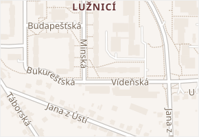 Vídeňská v obci Tábor - mapa ulice