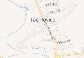 Ke Stráni v obci Tachlovice - mapa ulice