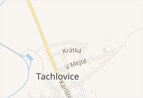 Krátká v obci Tachlovice - mapa ulice