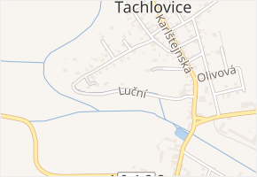Luční v obci Tachlovice - mapa ulice