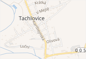 Medová v obci Tachlovice - mapa ulice