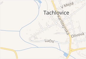 Na Skalkách v obci Tachlovice - mapa ulice