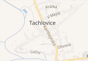 Na Tarase v obci Tachlovice - mapa ulice