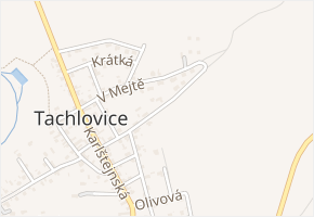 Na Vrškách v obci Tachlovice - mapa ulice