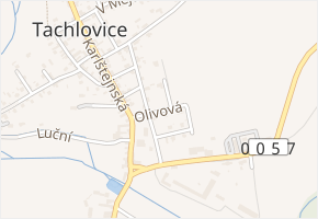 Olivová v obci Tachlovice - mapa ulice