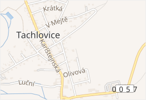Sluneční v obci Tachlovice - mapa ulice