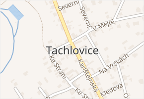 Tachlovice v obci Tachlovice - mapa části obce