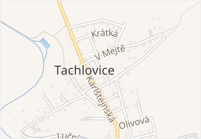 U Jezírka v obci Tachlovice - mapa ulice