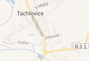 Višňová v obci Tachlovice - mapa ulice