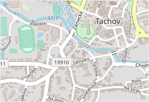 Dolní Předměstí v obci Tachov - mapa ulice