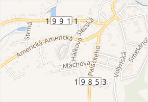 Hálkova v obci Tachov - mapa ulice