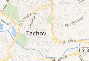 Hradební v obci Tachov - mapa ulice