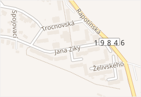 Jana Ziky v obci Tachov - mapa ulice