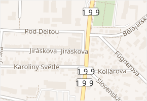 Jiráskova v obci Tachov - mapa ulice