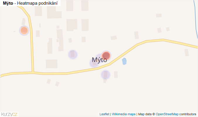 Mapa Mýto - Firmy v části obce.