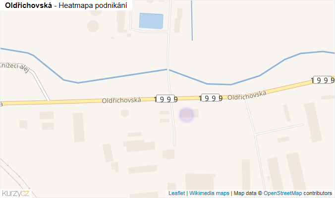 Mapa Oldřichovská - Firmy v ulici.