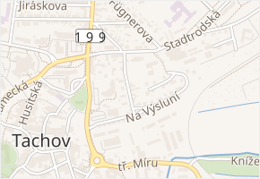 Pošumavská v obci Tachov - mapa ulice