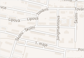 Školní v obci Tachov - mapa ulice