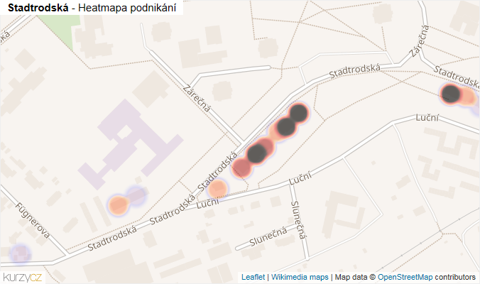 Mapa Stadtrodská - Firmy v ulici.