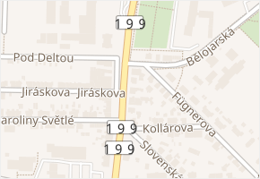 T. G. Masaryka v obci Tachov - mapa ulice