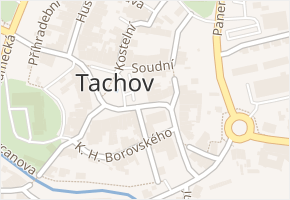 Tachov v obci Tachov - mapa části obce