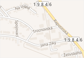 Trocnovská v obci Tachov - mapa ulice