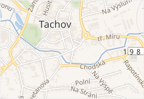 Vodní v obci Tachov - mapa ulice