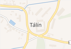 Tálín v obci Tálín - mapa části obce