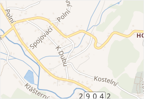 Lomená v obci Tanvald - mapa ulice