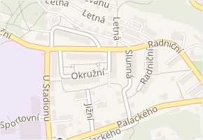 Okružní v obci Tanvald - mapa ulice