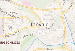 Palackého v obci Tanvald - mapa ulice