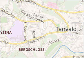 Slunná v obci Tanvald - mapa ulice